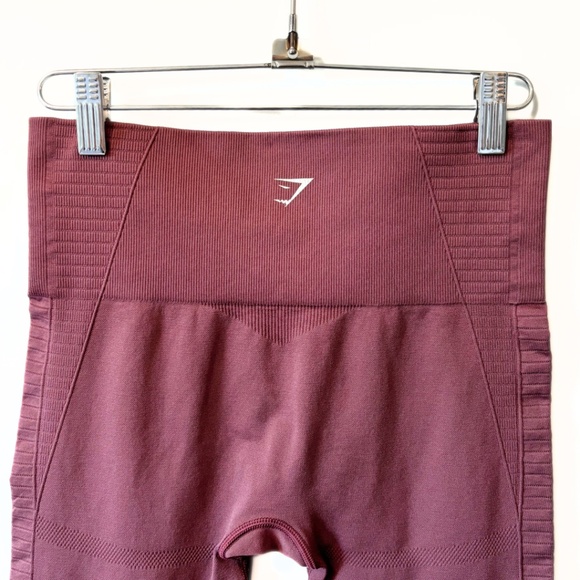 Gymshark Energy Seamless Crop Leggings Plum Size S - Picture 8 of 9